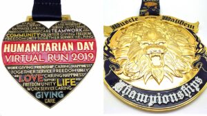 Custom endurance running medals