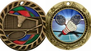 Custom women's tennis medals
