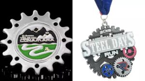 Custom road cycling medals